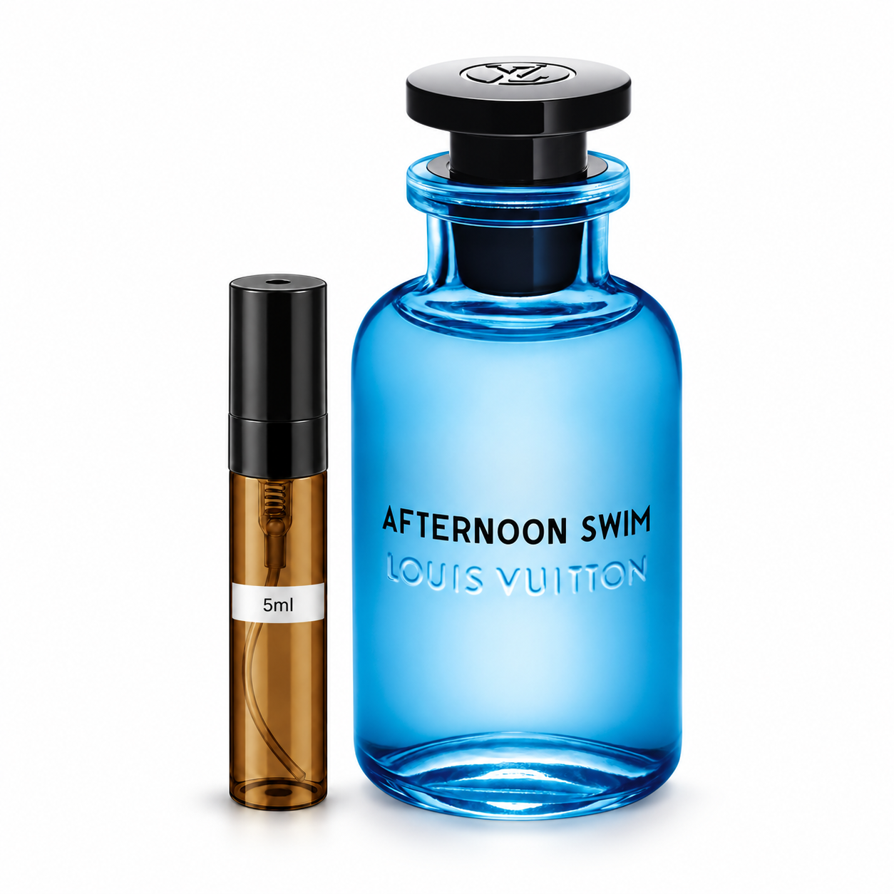 Afternoon Swim Perfume Decant — original bottle shown beside a decant; full-size bottle not included