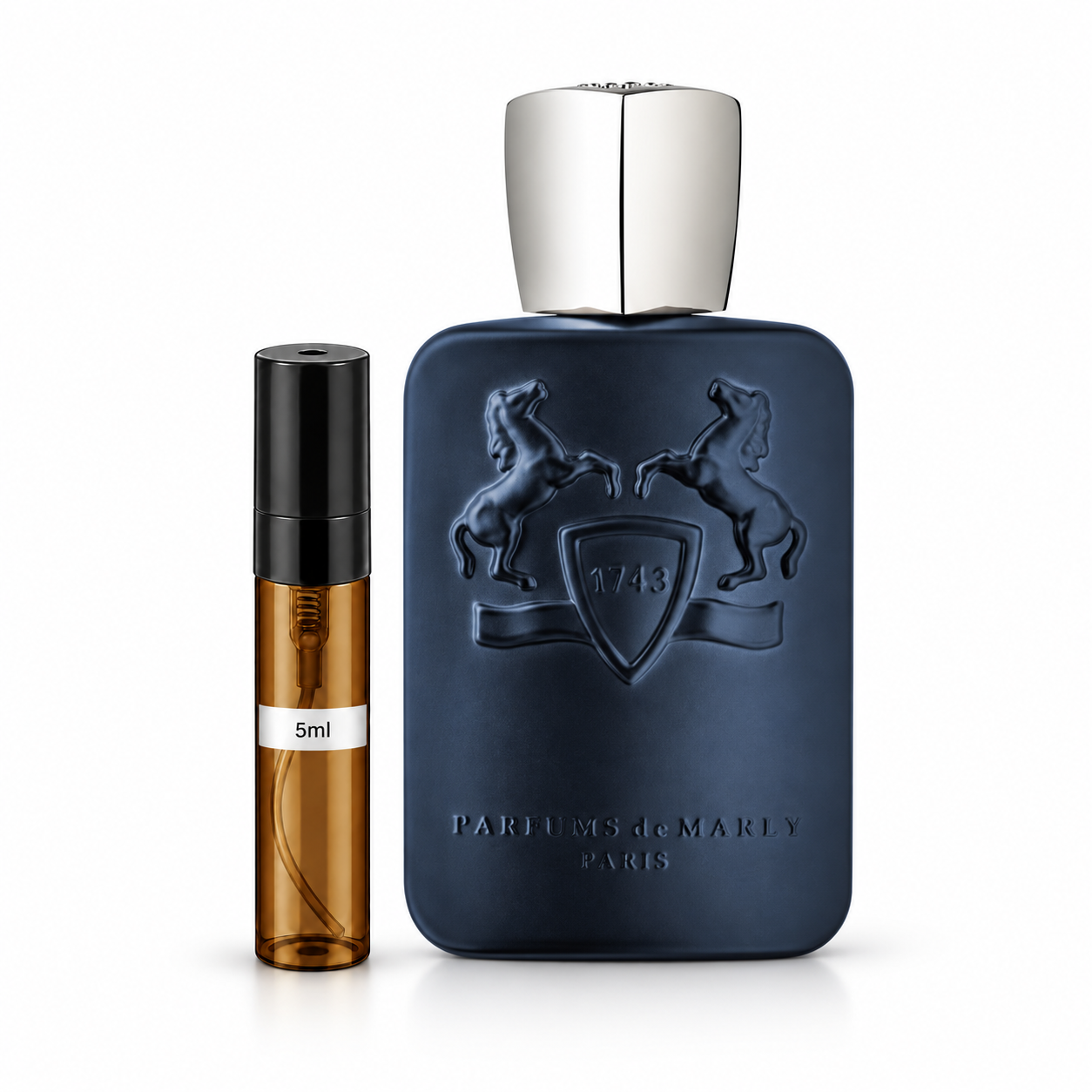 Layton Perfume Decant — original bottle shown beside a decant; full-size bottle not included