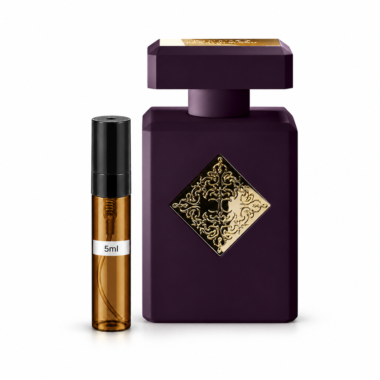 Side Effect Perfume Decant — original bottle shown beside a decant; full-size bottle not included